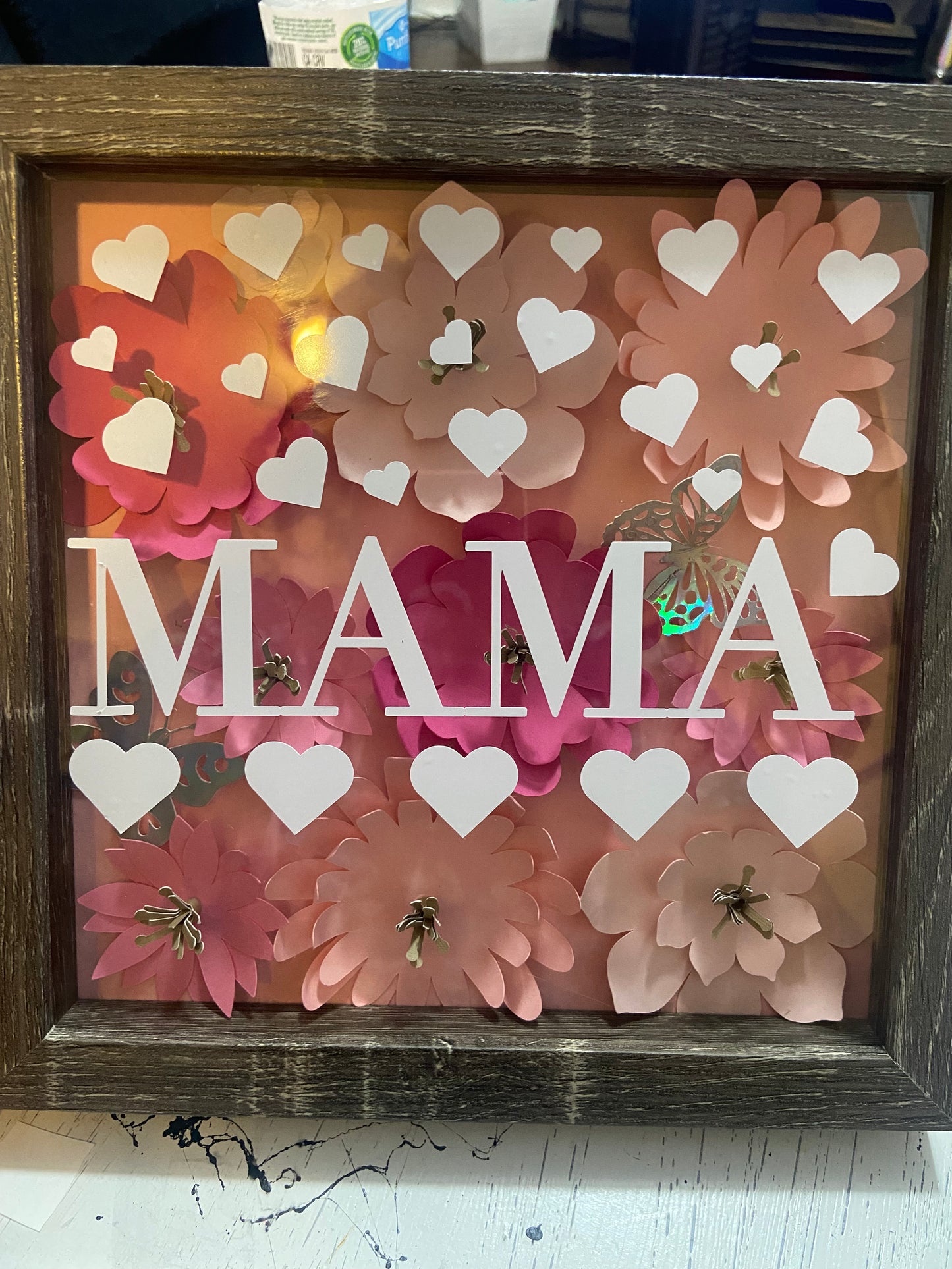 Mom shadow box