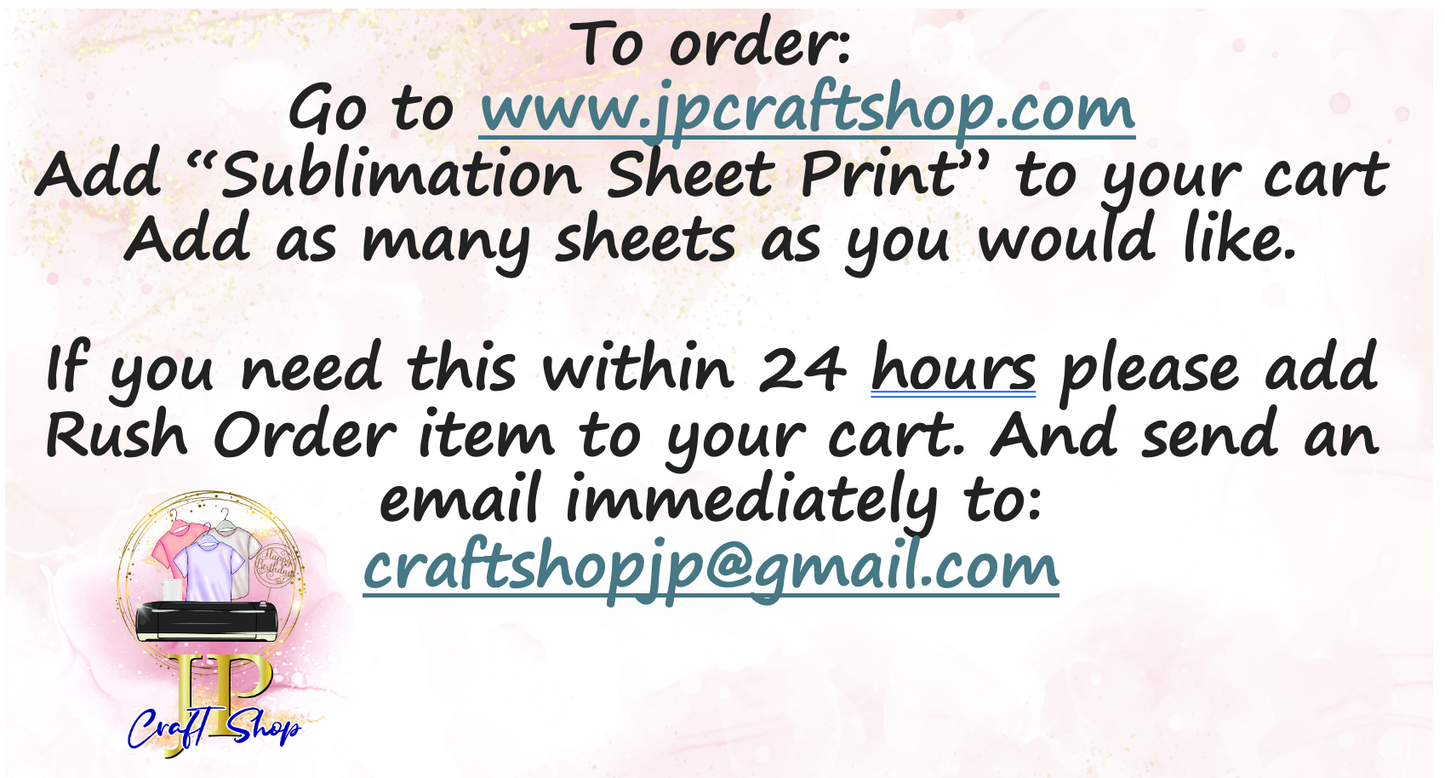 Sublimation Sheet Print