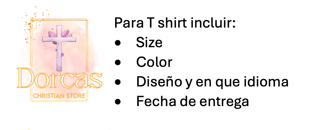 Dorcas T shirt Request - Private Product