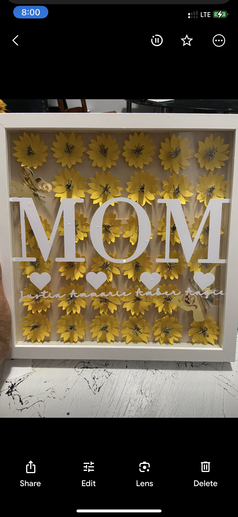 Mom shadow box